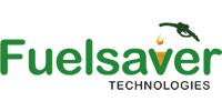 FuelSaver Tech company logo with stylized text and graphic element.