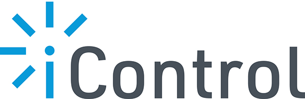 iControl logo with blue starburst icon and grey text